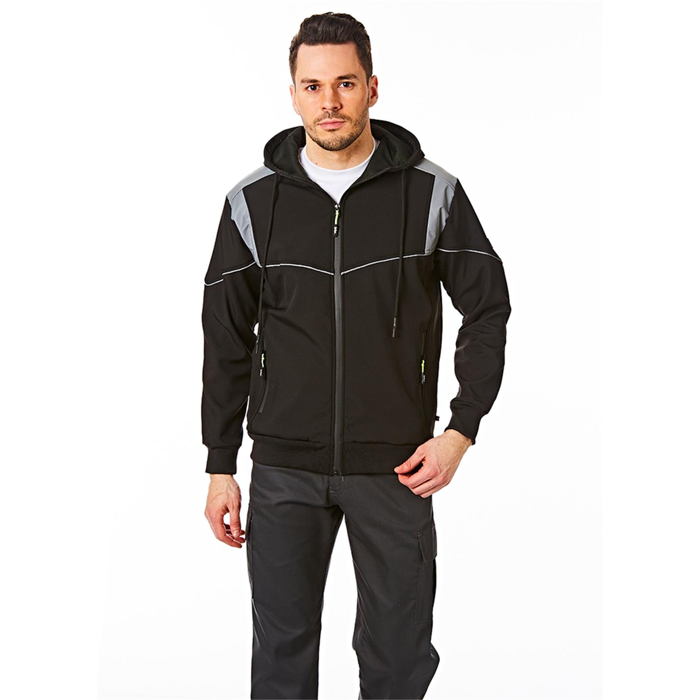 Hooded Softshell and Fleece Jacket Mens 