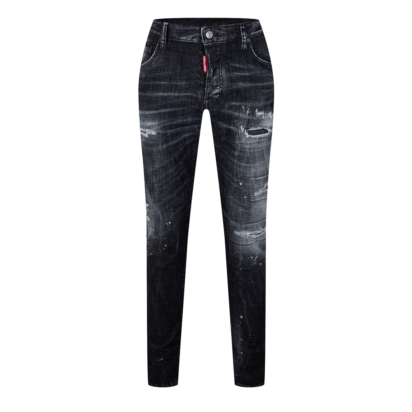 DSQUARED2 | Distressed Paint Splatter Jeans | Black | SportsDirect.com