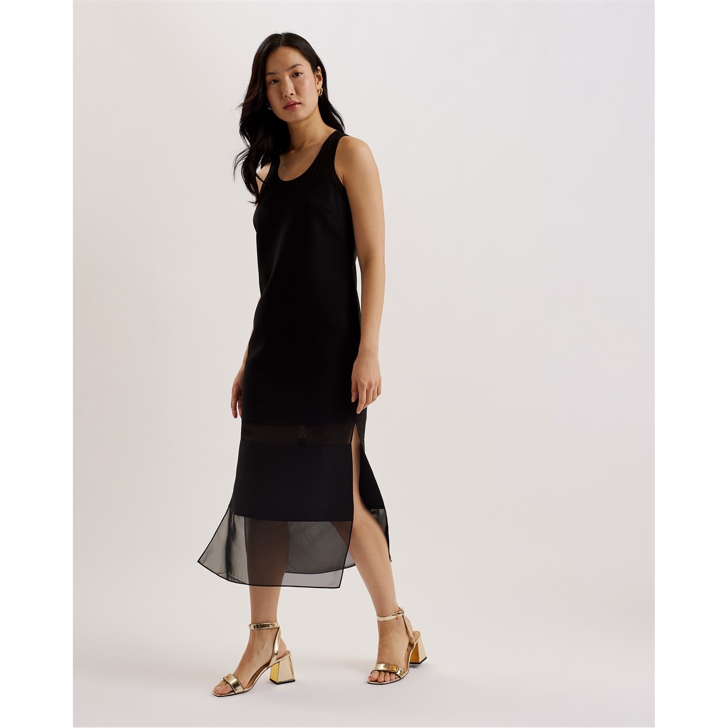 Ted Baker | Ted Baker Short Sleeve Midi Dress | Black | SportsDirect.com