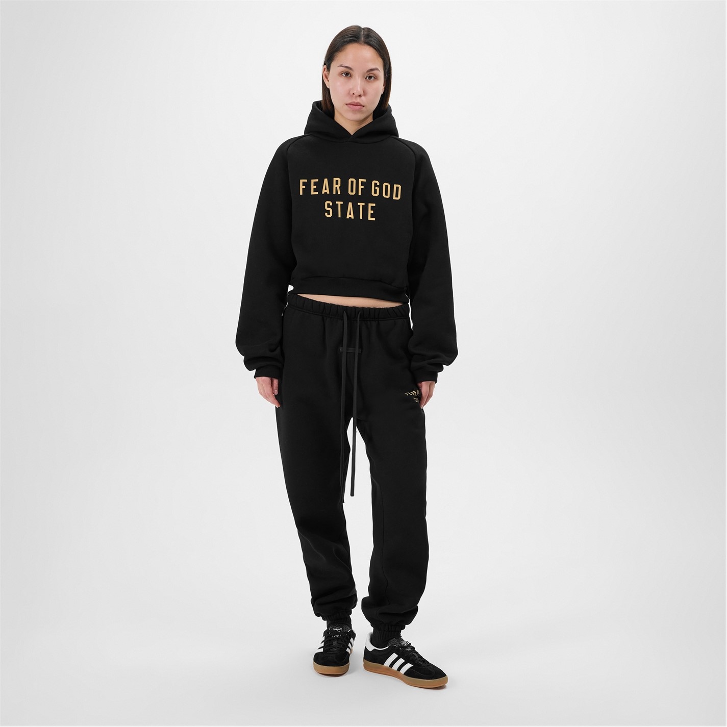 FEAR OF GOD ESSENTIALS | Heavy Fleece State Hoodie | Cropped