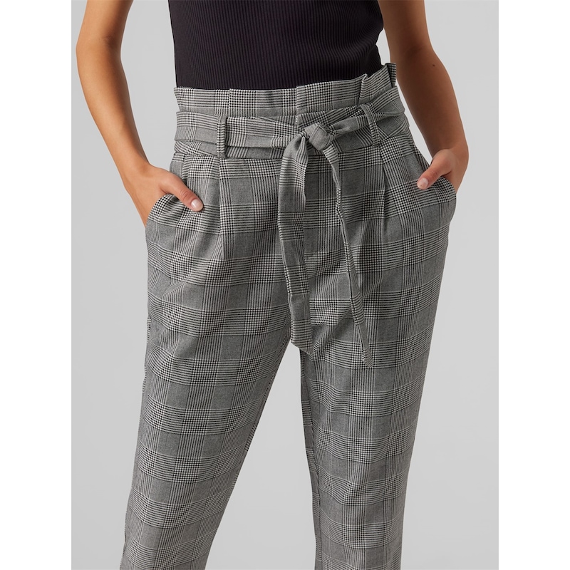 Pantaloni VERO MODA Paperbag VMEVA Vita Alta - Modello Largo In Misto Viscosa Con Cintura In Vita, Eleganza Casuale Per Donna
