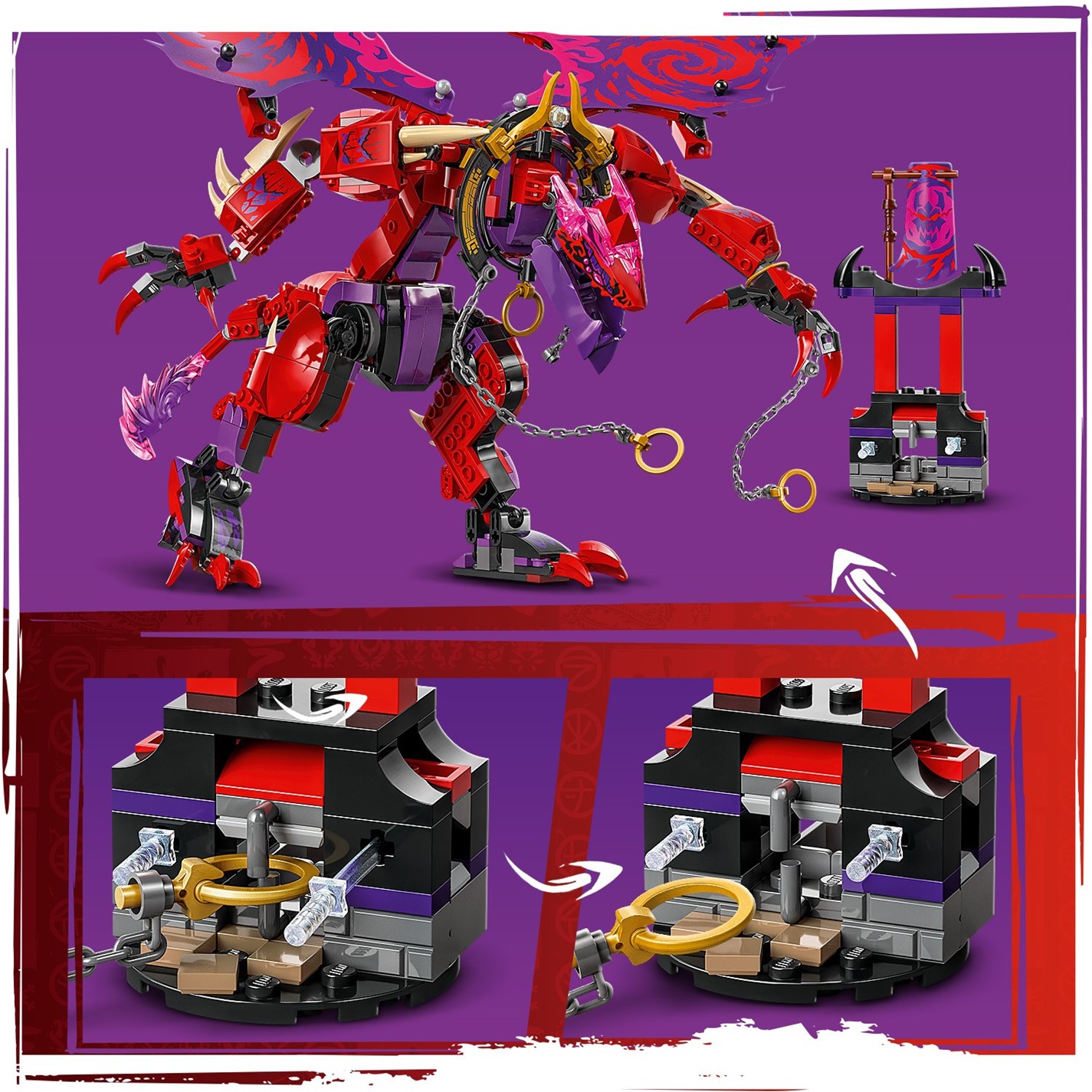 LEGO NINJAGO 71832 Thunderfang Dragon of Chaos Set | SportsDirect