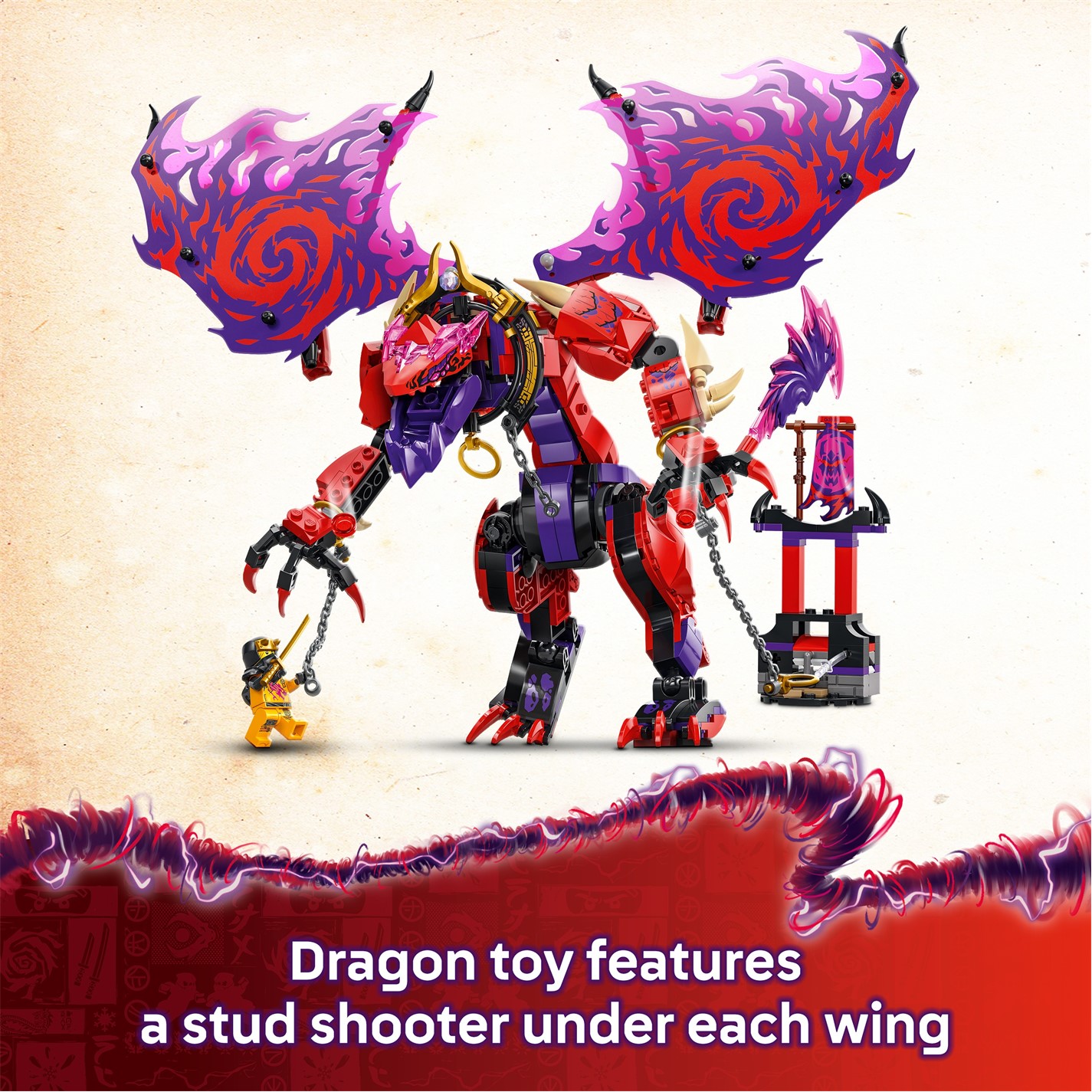 LEGO NINJAGO 71832 Thunderfang Dragon of Chaos Set | SportsDirect