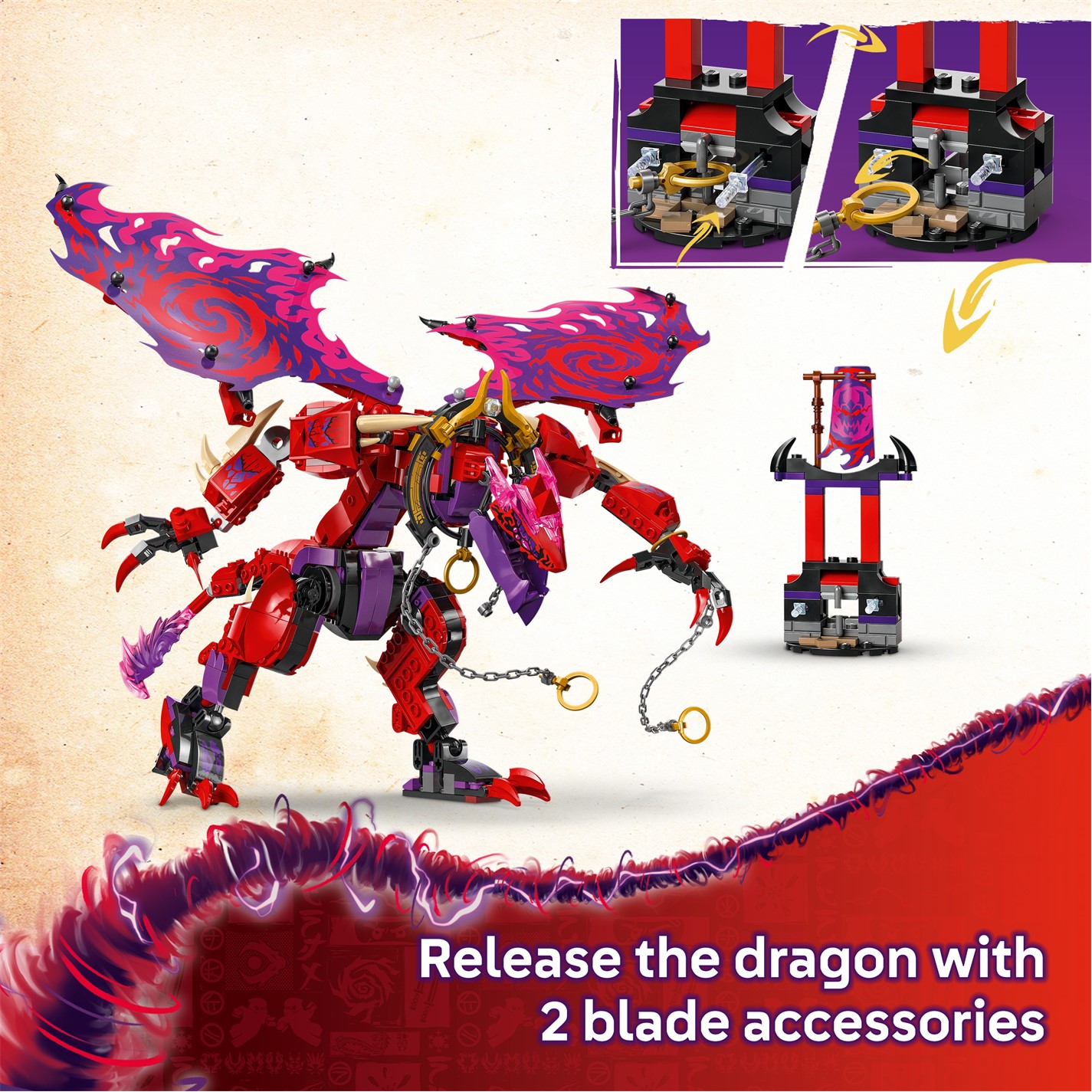 LEGO NINJAGO 71832 Thunderfang Dragon of Chaos Set | SportsDirect