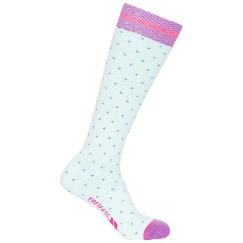 Calzini Sci Unisex Per Bambini Trespass Replicate – Tubo Alti (2 Paia) – Colore Blu/Acqua – Sport Invernali