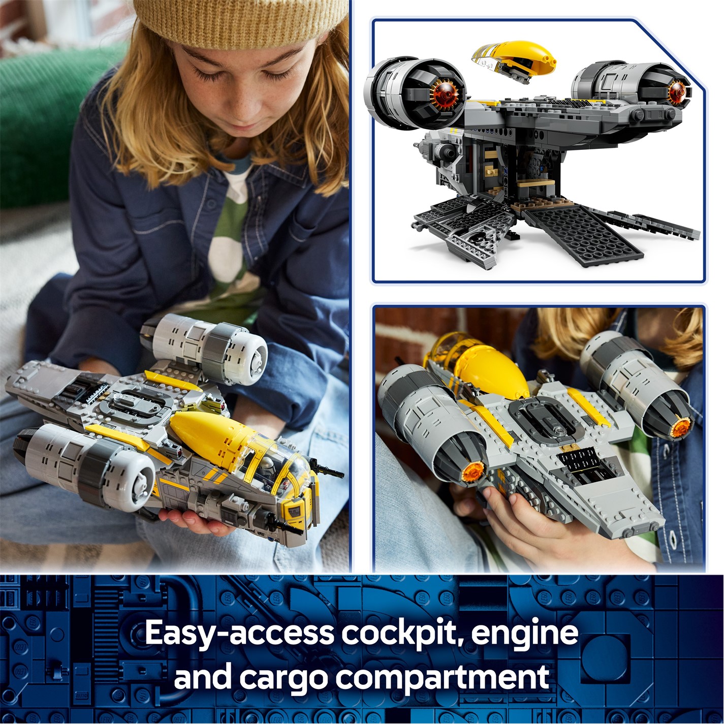 フラメンコ　マントンシージョ　グレーxブラック柄物ジョーゼット　シルバーフレコ LEGO Star Wars The Razor Crest Building Toy 75447 | SportsDirect