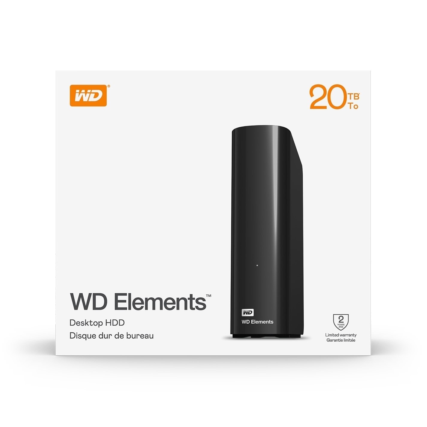 Western Digital | Elements 20TB USB-A Desktop External Hard Drive