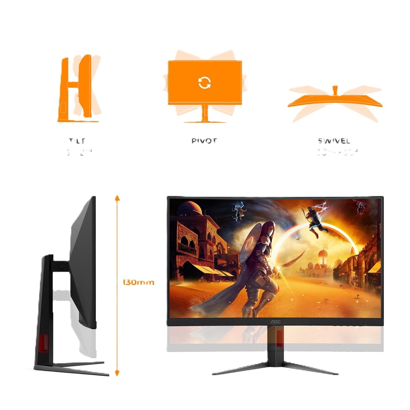 AOC AOC C27G4Z2 27 Inch Fast VA 240Hz (260Hz OC) 2 HDMI 1 DP