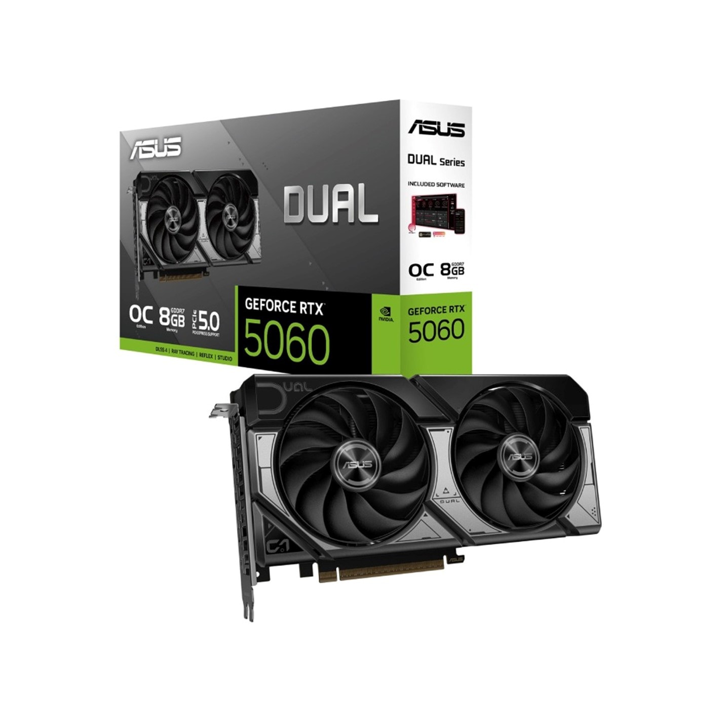 ASUS NVIDIA GeForce RTX 5060 Dual OC Graphics Card for Gaming