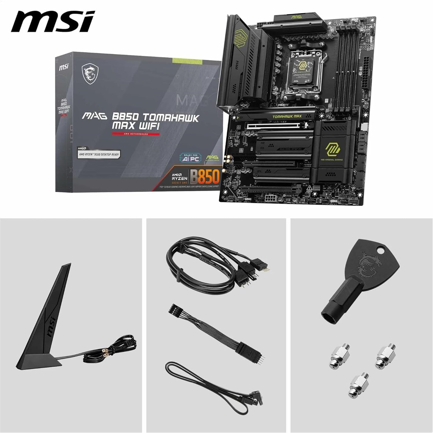 MSI MAG B850 TOMAHAWK MAX WIFI - AMD Motherboard | SportsDirect