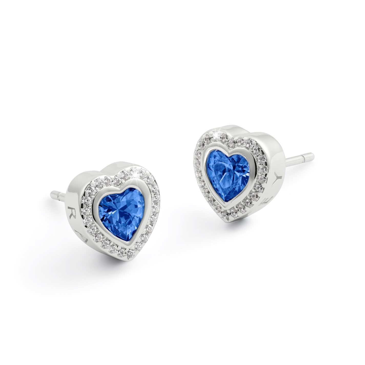 Radley | Blue Heart Stone Set Earrings | Silver | SportsDirect.com