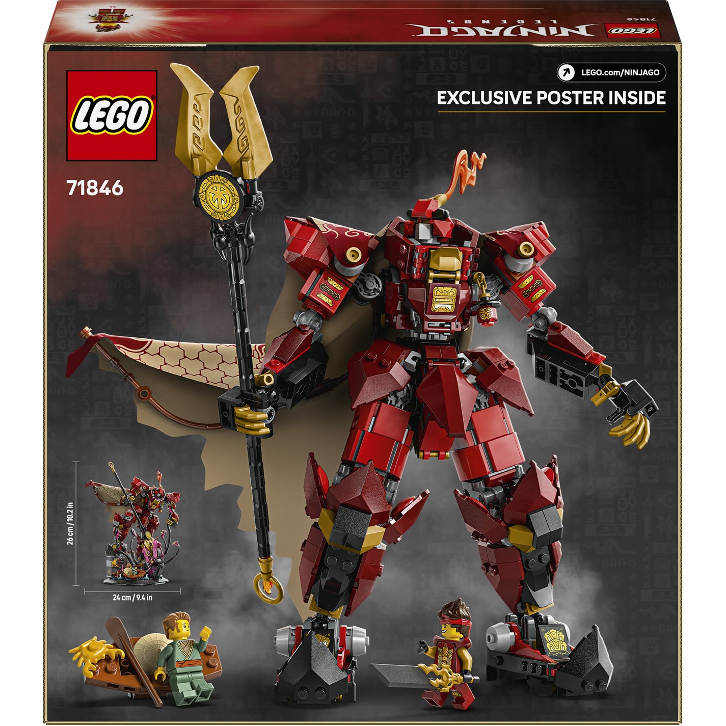 A 728.81.811.12 824.25 LEGO LEGO® NINJAGO® The Fire Knight Mech Building Kit 71846