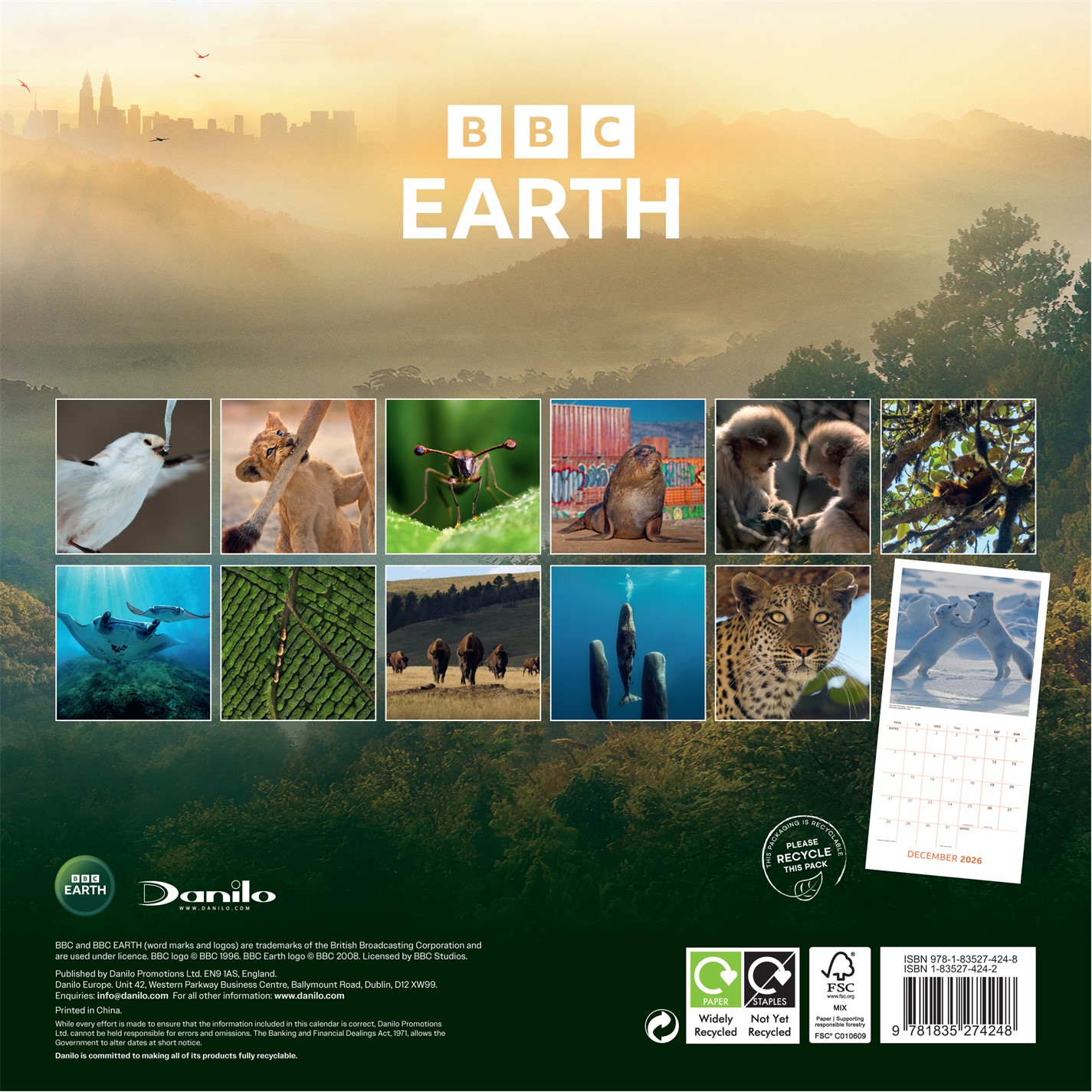 BBC | BBC EARTH 2026 SQUARE CALENDAR | Multi | SportsDirect.com