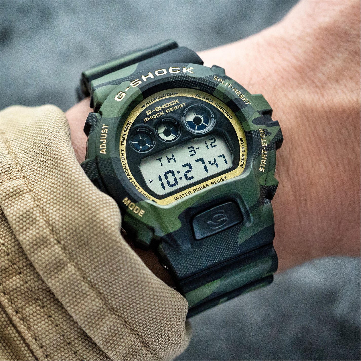 G SHOCK | Men's DW-6900 Bold Camo Digital Watch | Camo