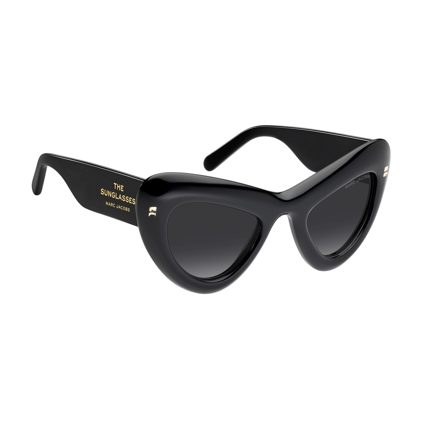 Marc Jacobs Black Round Cat eye Sunglasses Marc 803S Nylon Cat-Eye Sunglasses | Neiman Marcus main image 3