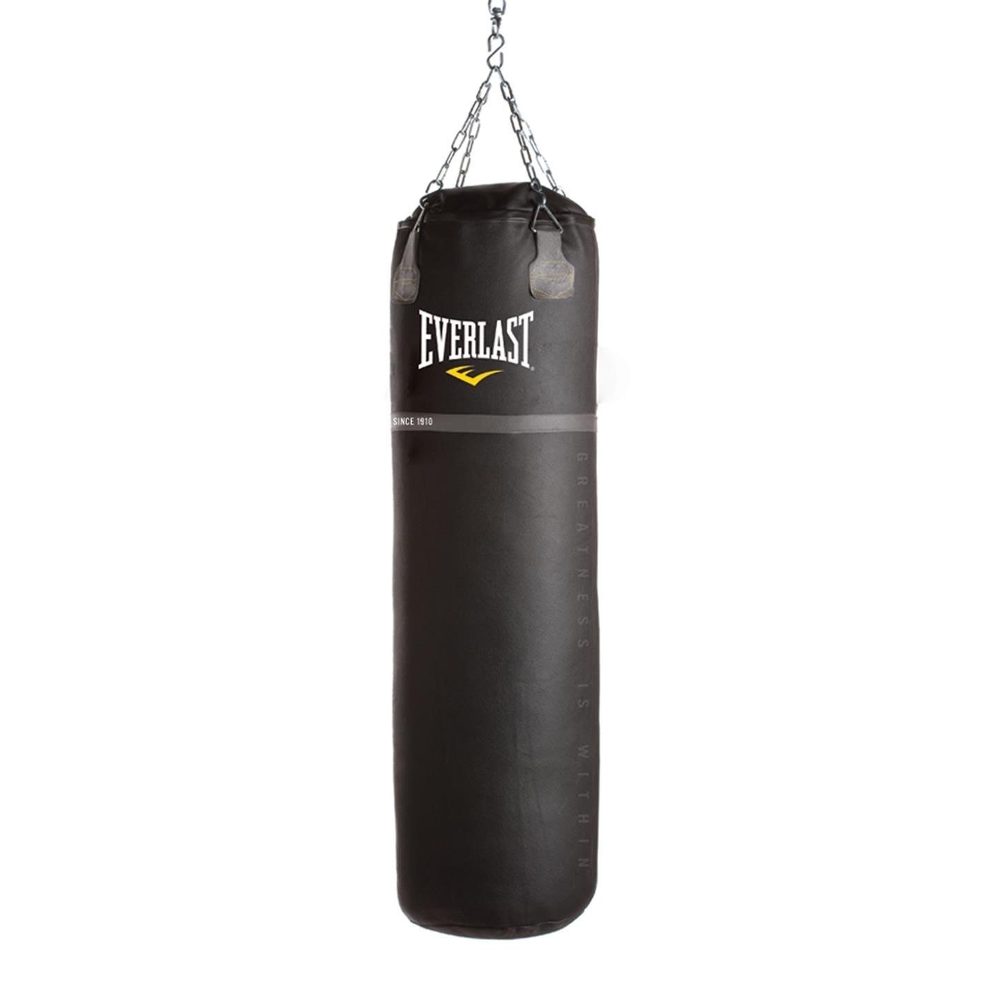 Last Punch 48-Inch Heavy Duty Punching Bag – Black Canvas With Chains Included