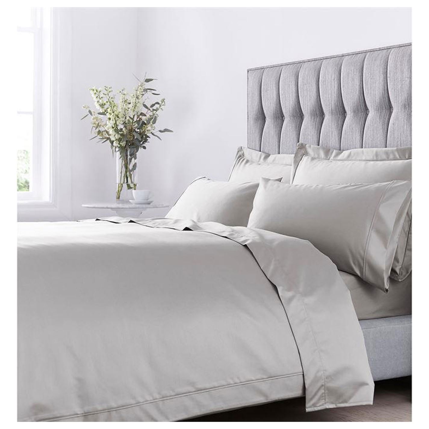 thumbnail image 2 of Scala 1000+ Thread Count Egyptian Cotton 1-Piece Fitted Sheet – Deep Pocket 15", All Sizes, India 2 of 3