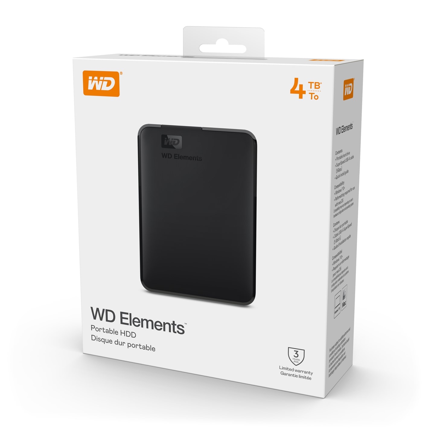 Western Digital WD 4TB Elements Portable External Hard Drive