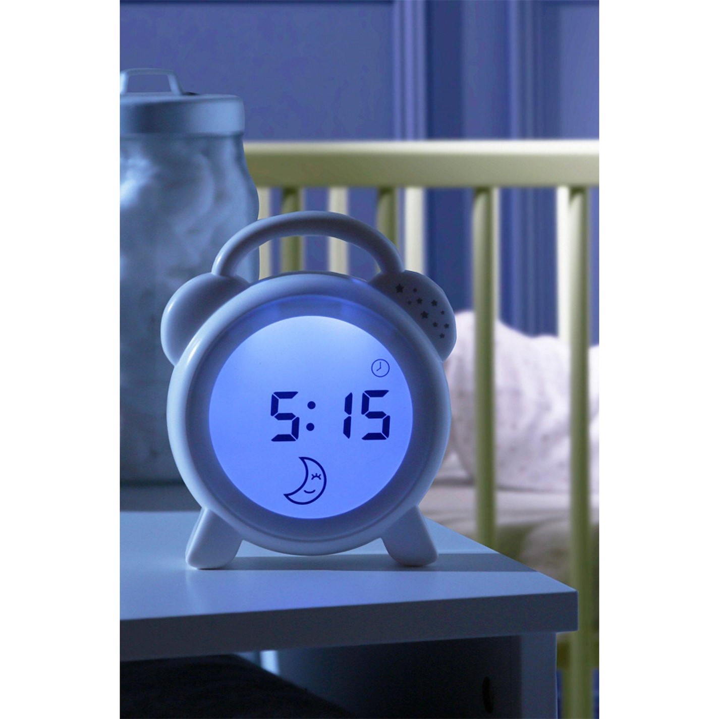 Horloge D'apprentissage Du Sommeil PurFlo Snoozee - Veilleuse Bicolore Rouge/bleue Rechargeable Pour Enfants - Aide Aux Routines De Coucher - 8
