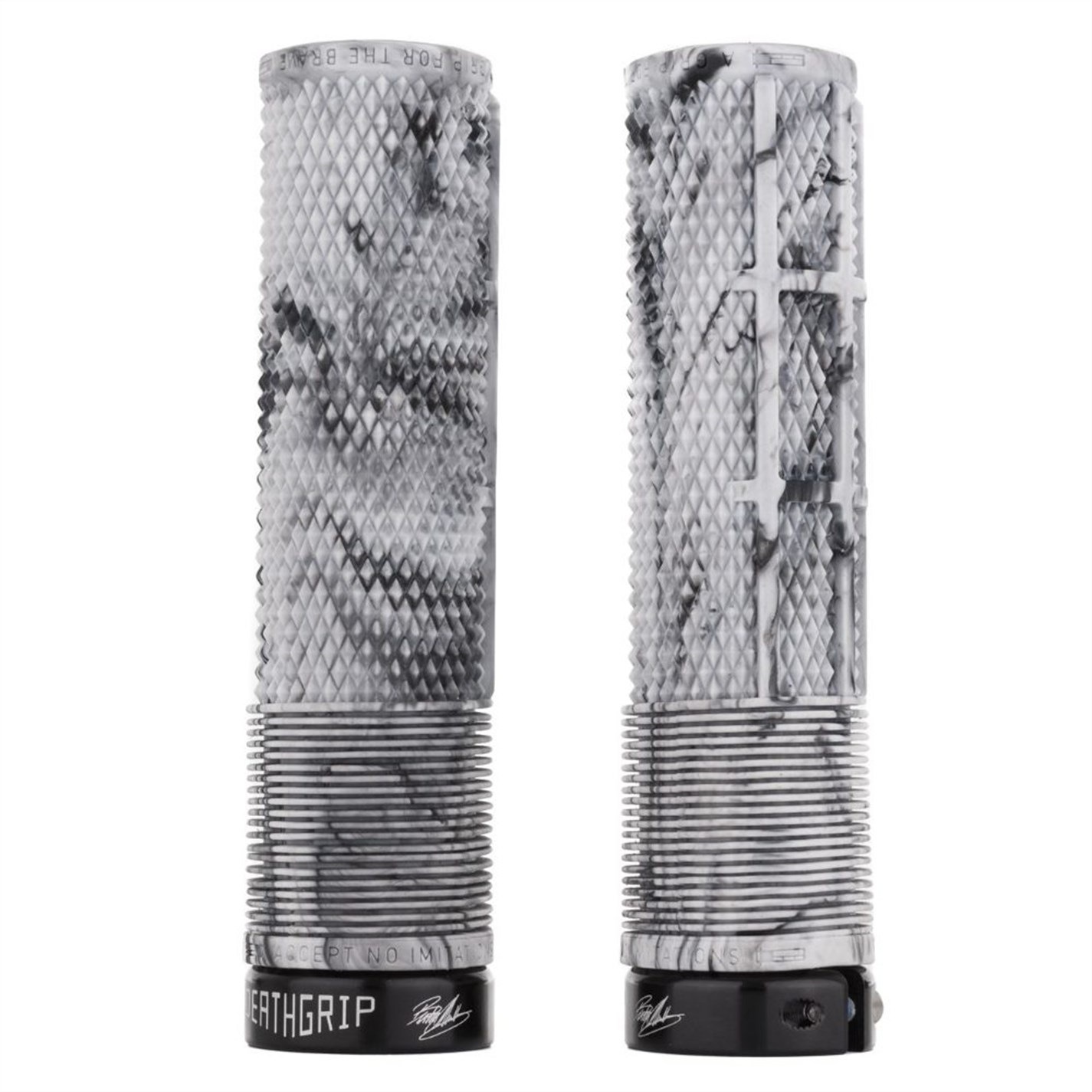 Impugnature DMR Brendog DeathGrip Flangiate – Sottili, Colore Grigio – Coppia Lock-On