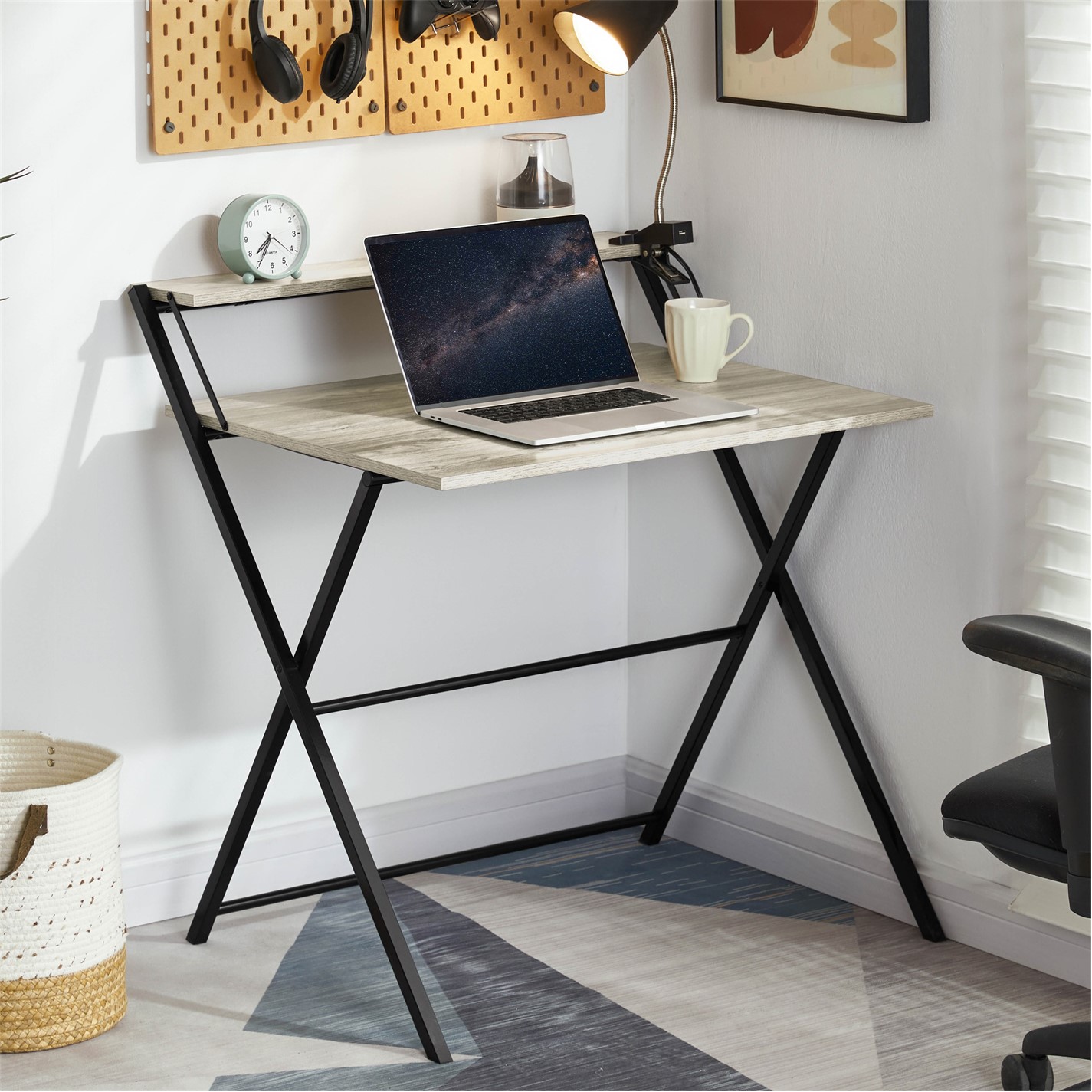 Lassic | Vida Designs Brooklyn Foldable Computer Desk | Grey ...