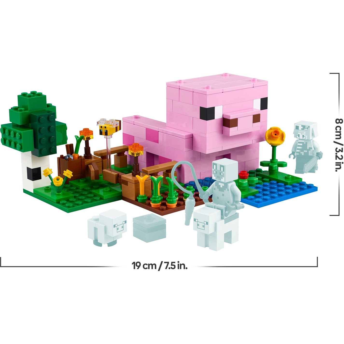 LEGO Minecraft The Baby Pig House Toy for Kids 21268