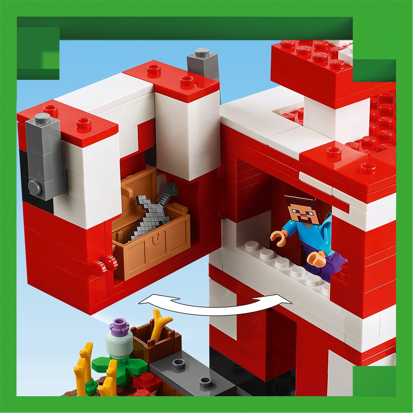 メイコ LEGO Minecraft The Mooshroom House Toy Playset 21270