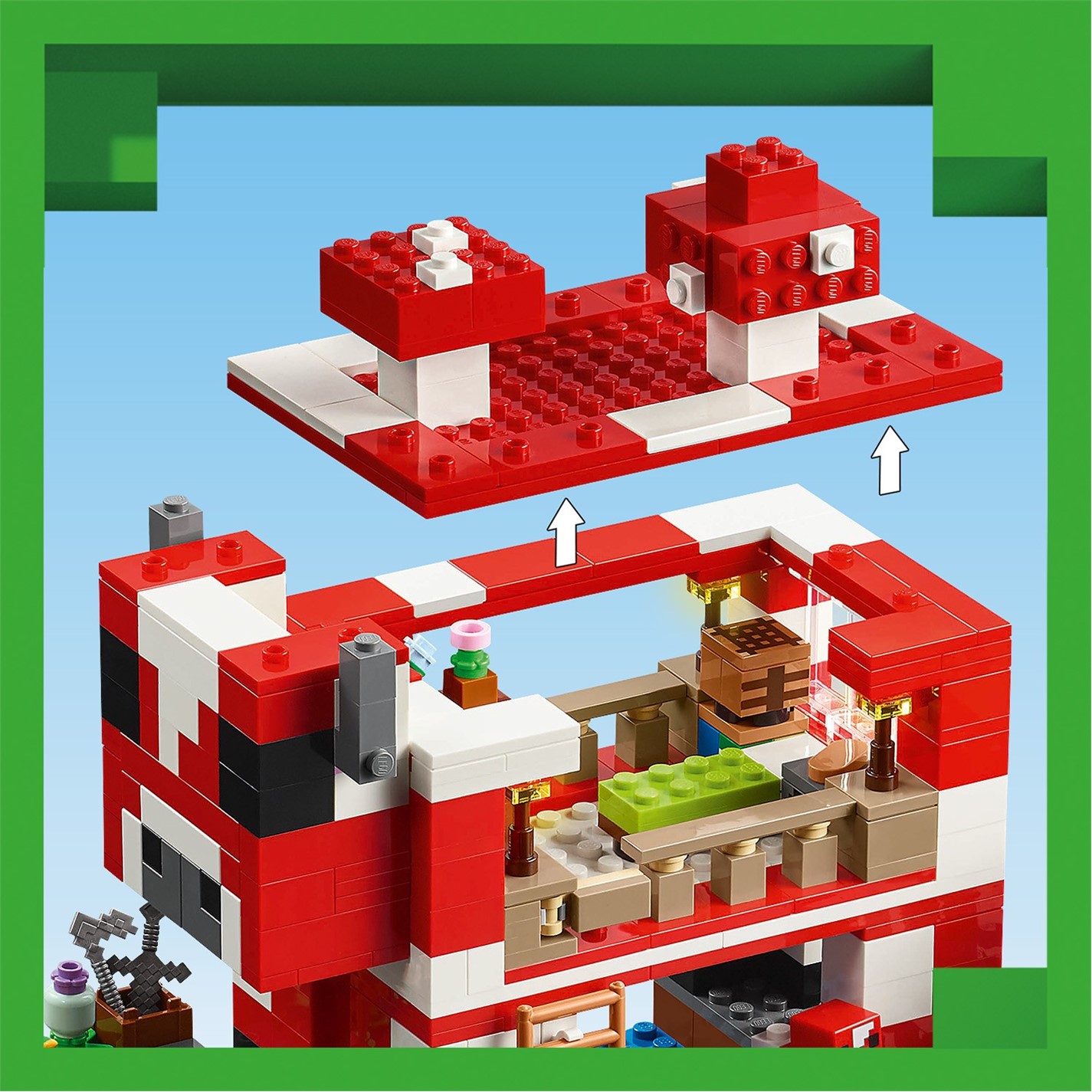 LEGO Minecraft The Mooshroom House Toy Playset 21270
