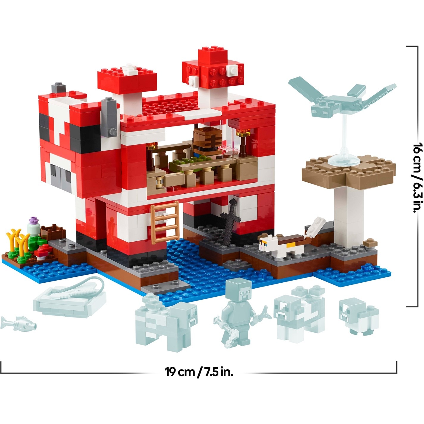 LEGO Minecraft The Mooshroom House Toy Playset 21270