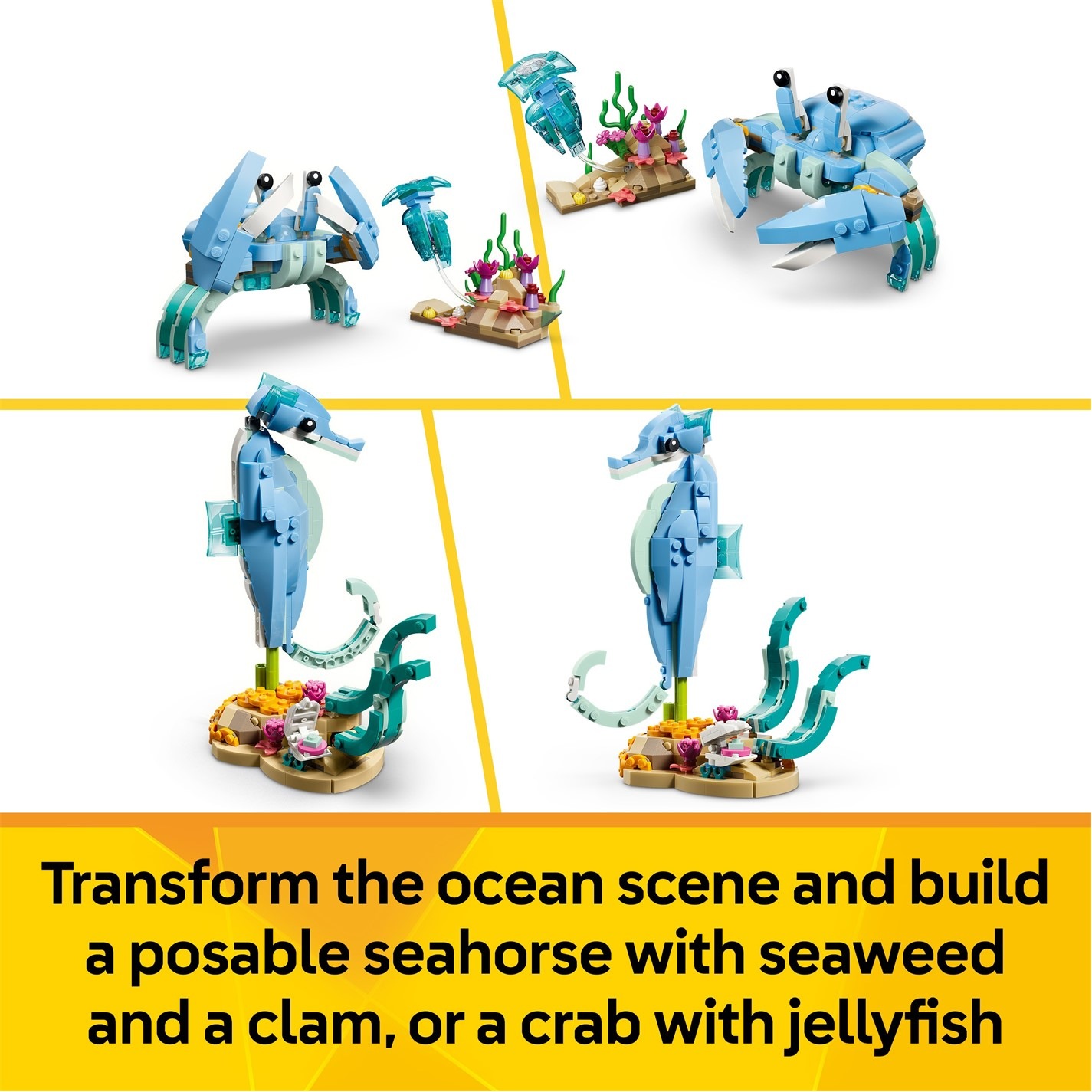 LEGO Creator 3in1 Sea Animals: Beautiful Dolphins Toy 31385