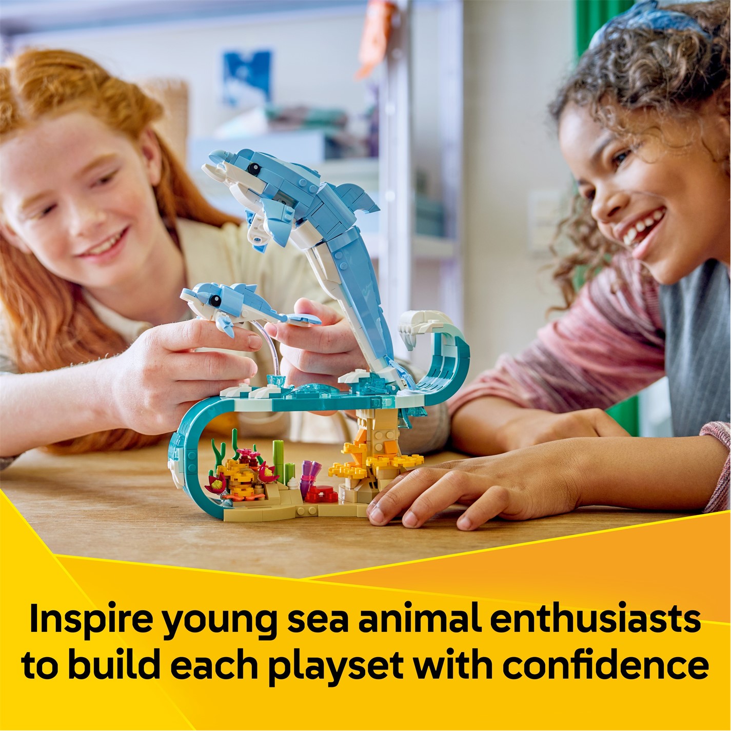 LEGO Creator 3in1 Sea Animals: Beautiful Dolphins Toy 31385