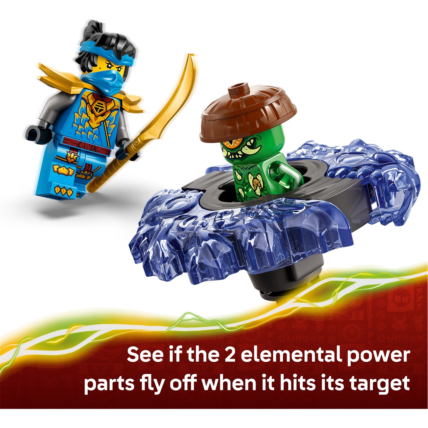 JIMWAG NYA KINT 2色セット LEGO NINJAGO Nya vs. Mutation Monster Spinner Toy 71849