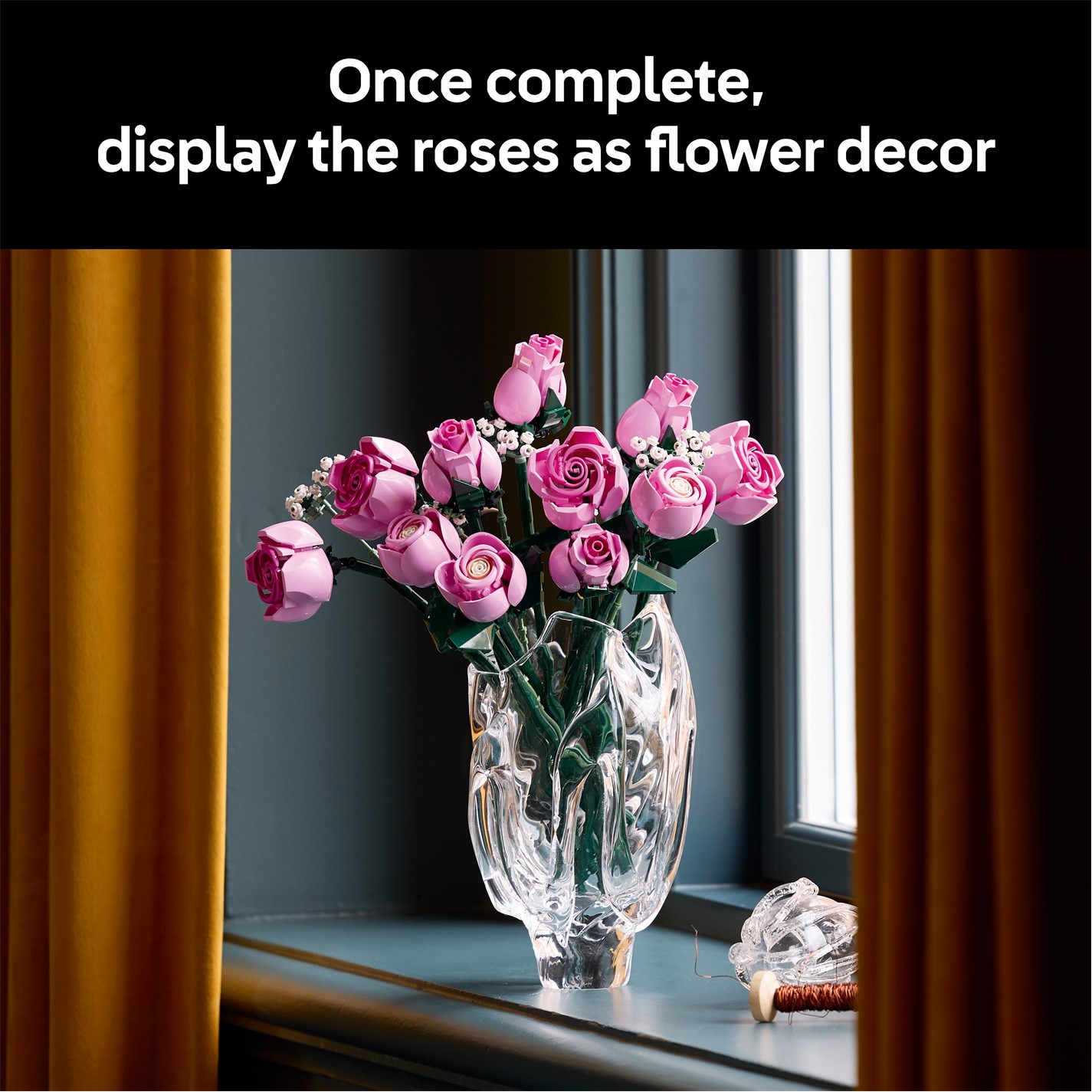 LEGO | Botanicals Bouquet of Pink Roses Faux Flowers Set 10374