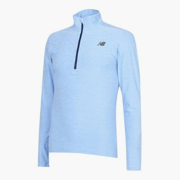 NEW BALANCE Space Dye Quarter Zip Running Top Mens