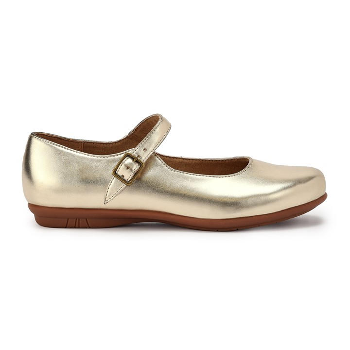 Hotter Women's Gold Violet Mary Janes Standard Fit in Size 7.5 (41.5), Sports Direct