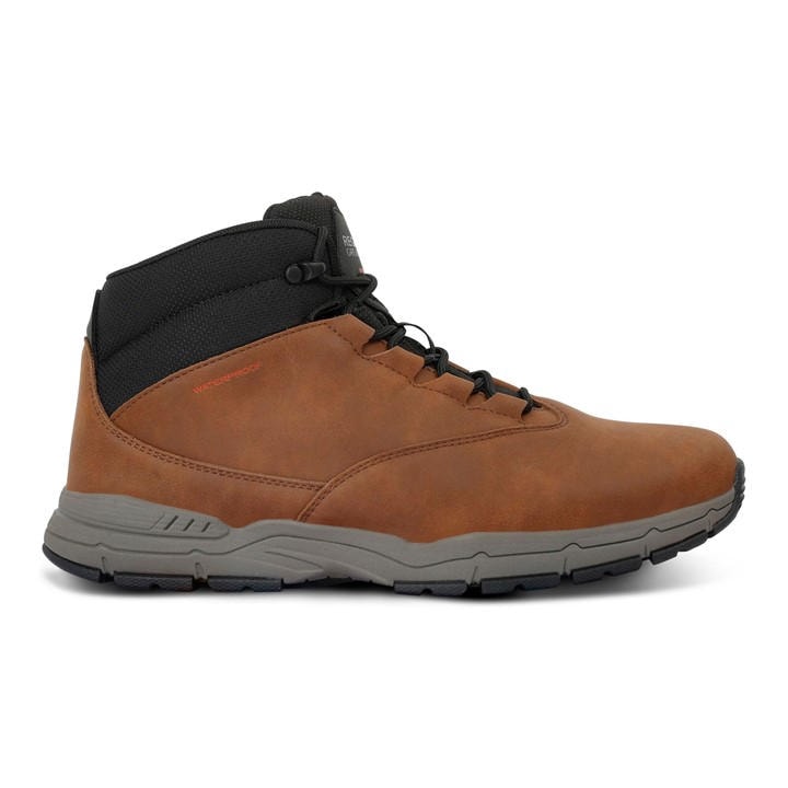 Regatta Men's Brown Denison Synthetic Leather Waterproof Hiking Boots in Size 10, Sports Direct