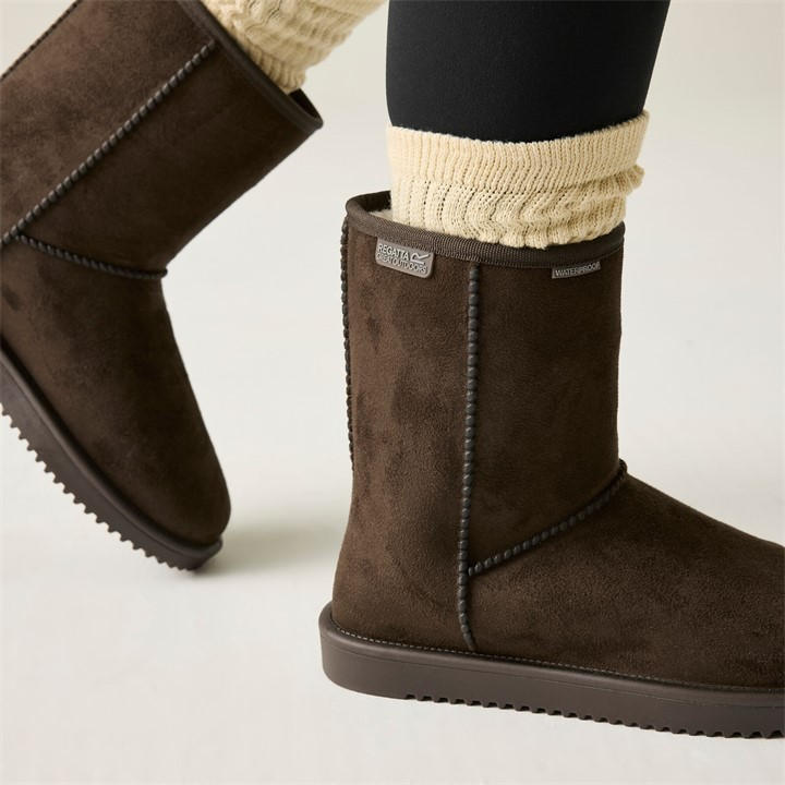 Regatta Women's Brown Risley Mid Waterproof Boots in Size 3, Sports Direct