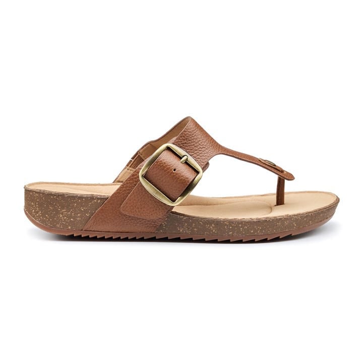 Hotter Women's Brown Resort Standard Fit Sandals in Size 4.5, Sports Direct