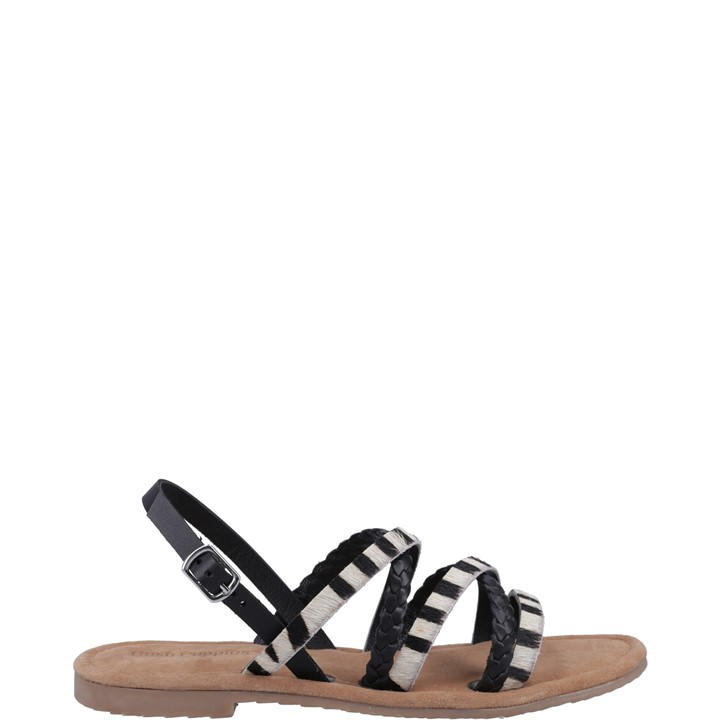 Hush Puppies Women's Black Amanda Strappy Sandal in Size 4, Sports Direct