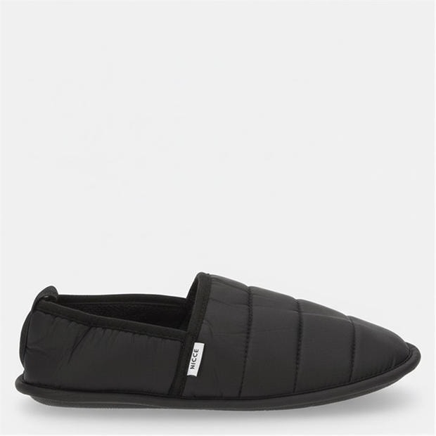 Black - Nicce - Daniel Quilted Slippers
