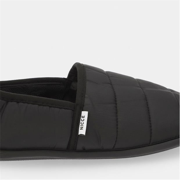 Black - Nicce - Daniel Quilted Slippers