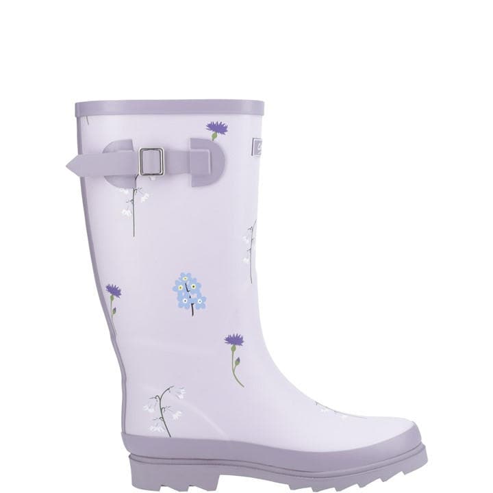 Cotswold Women's Purple Wildflower Tall Wellingtons in Size 3, Sports Direct