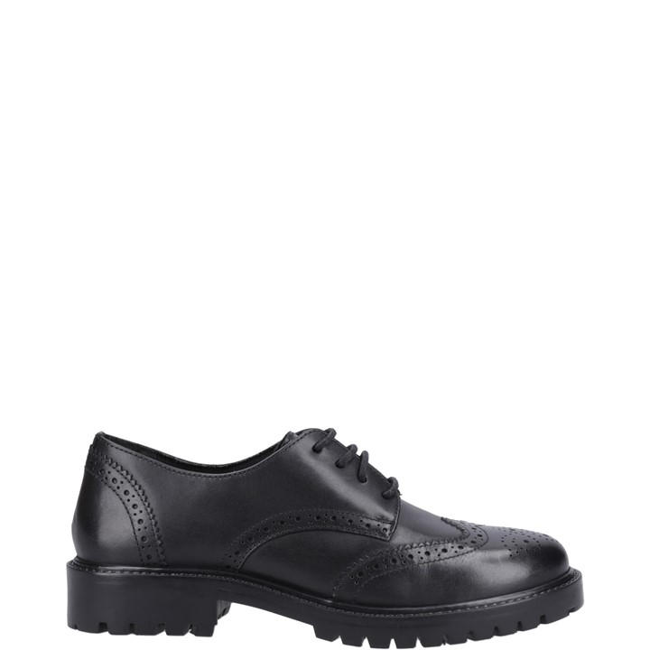 Hush Puppies Girls Black Athena Senior Shoe in Size 4, Sports Direct