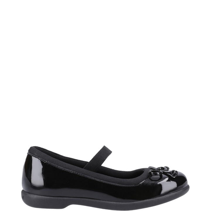 Hush Puppies Girls Black Betty Patent  Shoe in Size C10, Sports Direct