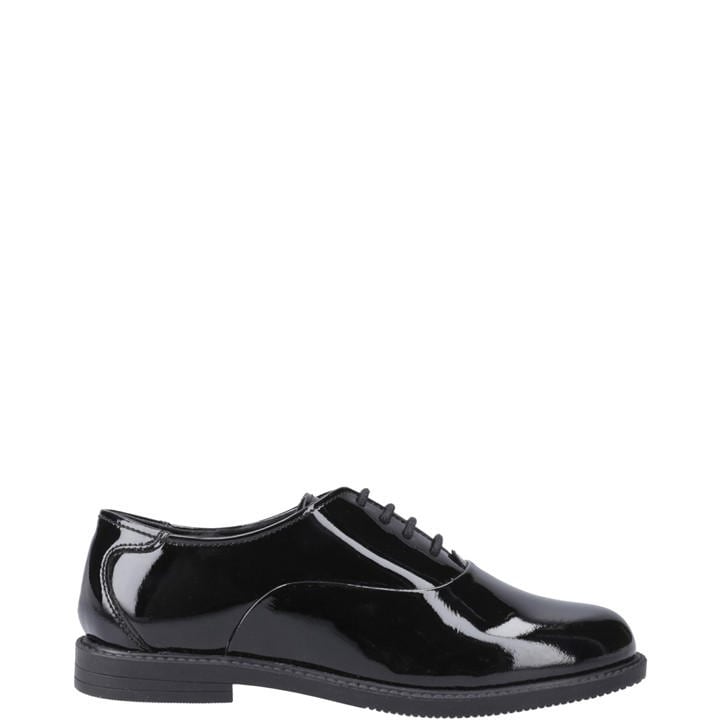 Hush Puppies Girls Black Nellie Patent Shoe in Size C10, Sports Direct