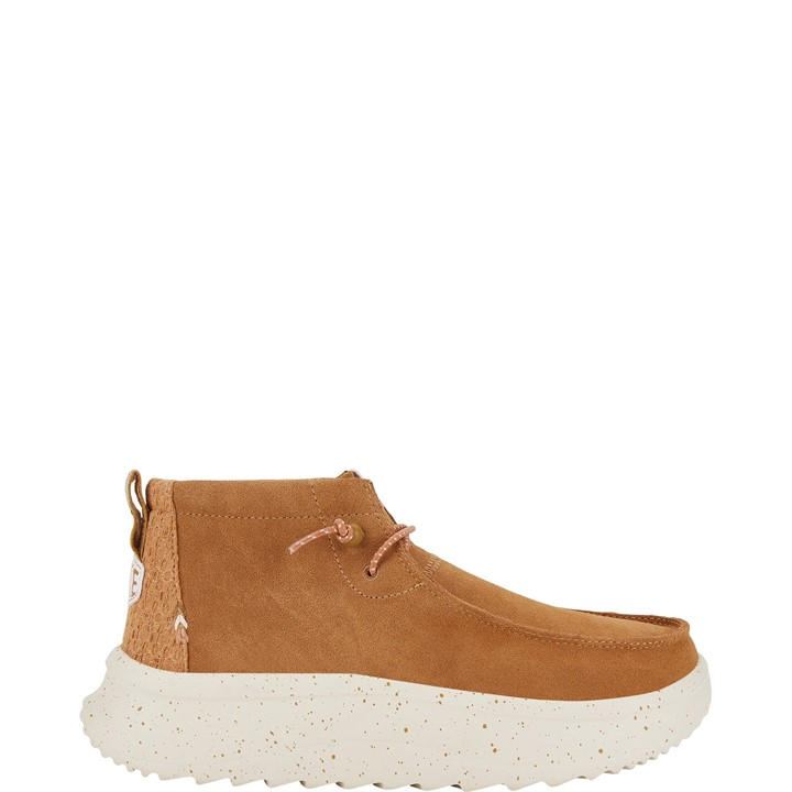 Heydude Women's Brown Wendy Peak Hi Suede Ankle Boots in Size 4, Sports Direct