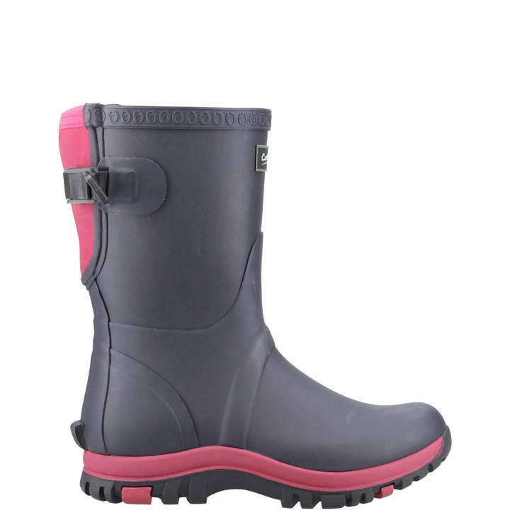 Cotswold Women's Blue Realm Adjustable Short Wellington Boot in Size 6, Sports Direct