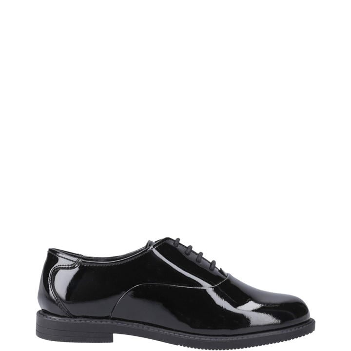 Hush Puppies Girls Black Nellie Patent Shoe in Size 4, Sports Direct