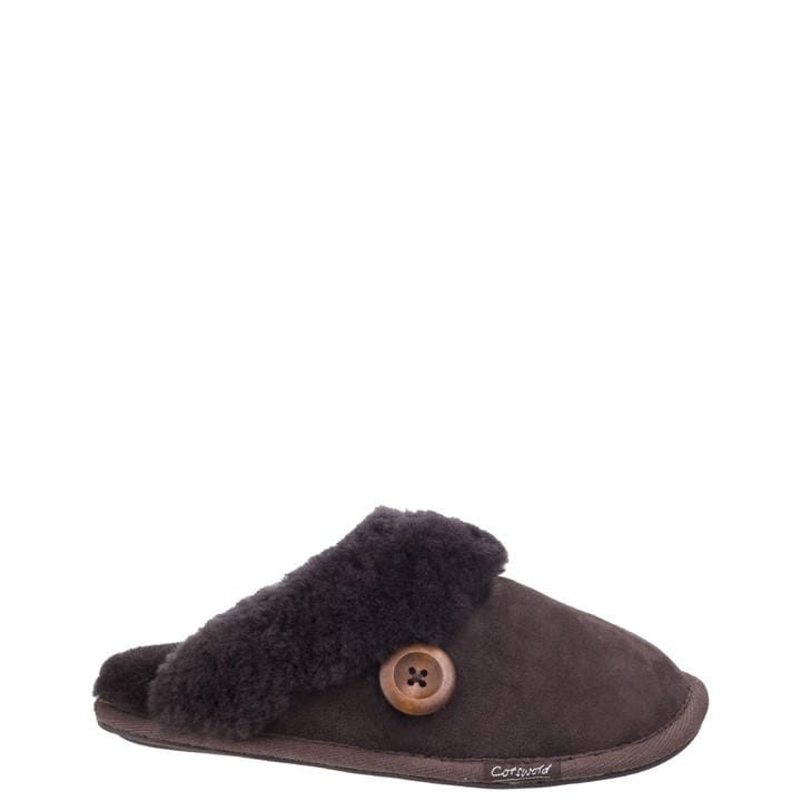 Cotswold Women's Brown Lechlade Sheepskin Mule Slipper in Size 3, Sports Direct
