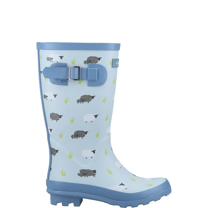 Cotswold Boys Blue Farmyard  Wellington in Size 4, Sports Direct